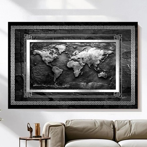 Weltkarte leinwandbild xxl - weltkarte,
